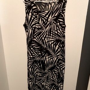 Black and cream sleeveless maxi dress, size 1X